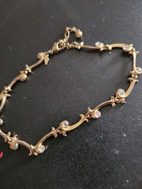 Avon Gold-Tone Necklace with Clear Crystals